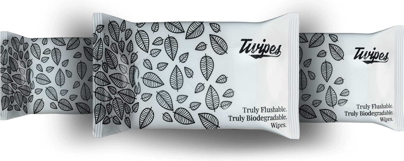 Three packs of flushable wipes